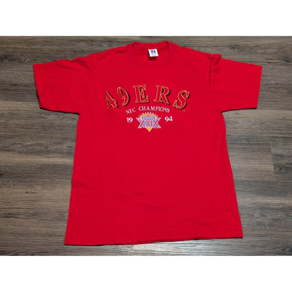 VTG San Francisco 49ers‎ NFC Champions 1994 Super Bowl XXIX Red T Shirt Medium